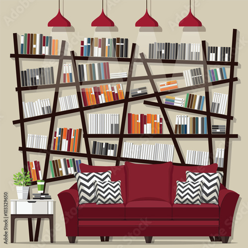 living room bookshelves