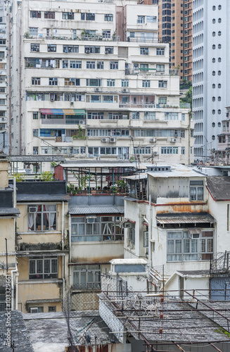 Photography Old apartment building in Hong Kong