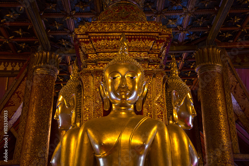 Beautiful buddha statue  Wat Phu Min  Nan  Thailand