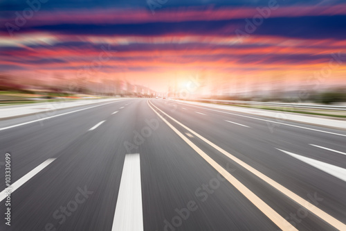 motion blur of the highway road © 06photo