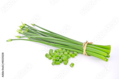 Onion flower isolated on white background