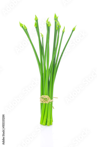 Onion flower isolated on white background