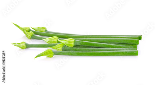 Onion flower isolated on white background