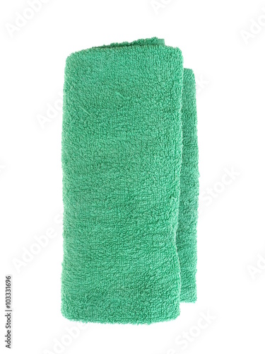 colored towels on the white background