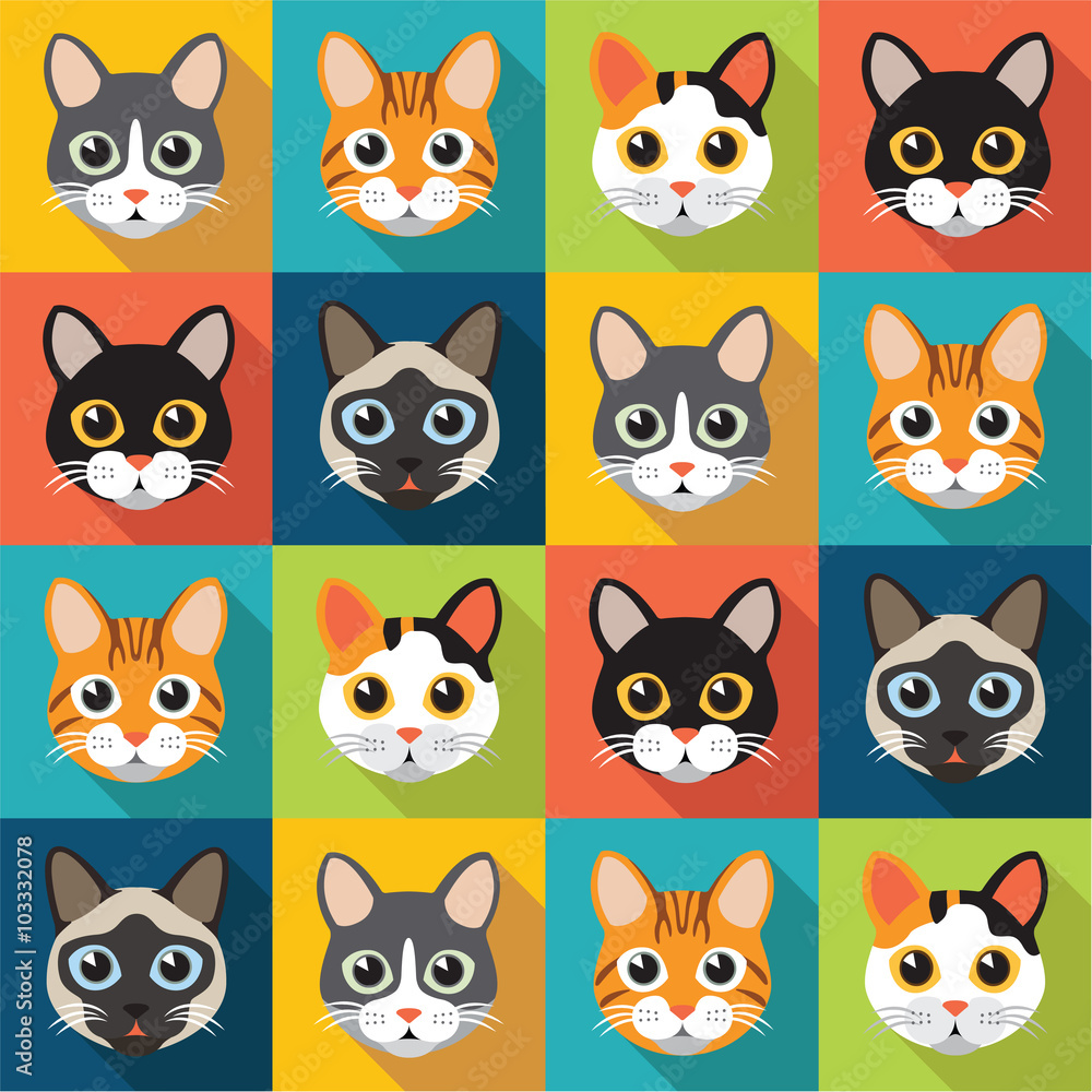 Pattern of cute cats