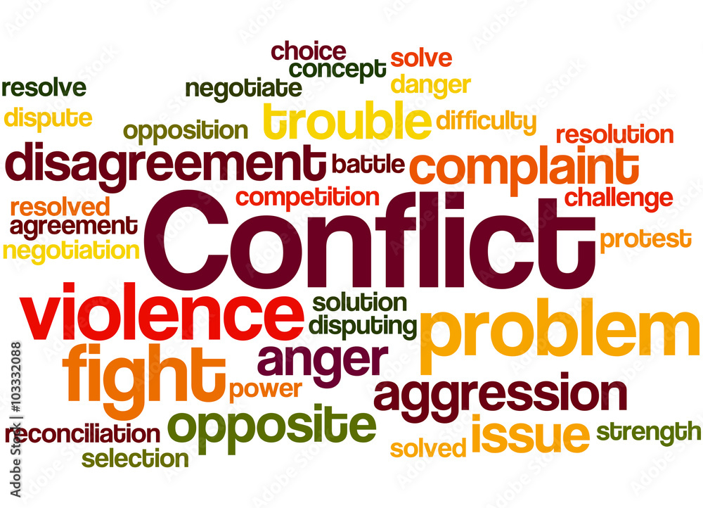 Conflict, word cloud concept 2 Stock Illustration Adobe Stock