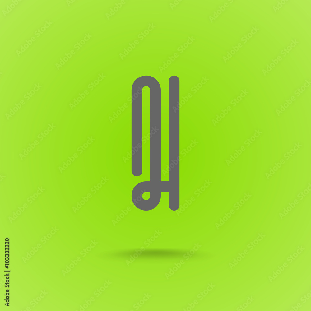 Vector Graphic Line Font Logo Element. Letter I Vector Graphic Line Font Logo Element. Letter I