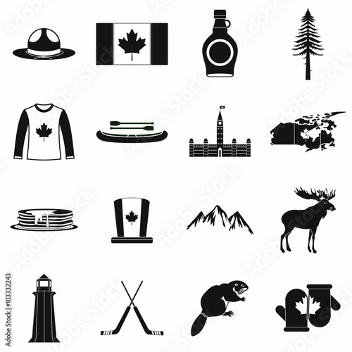 Canada icons black