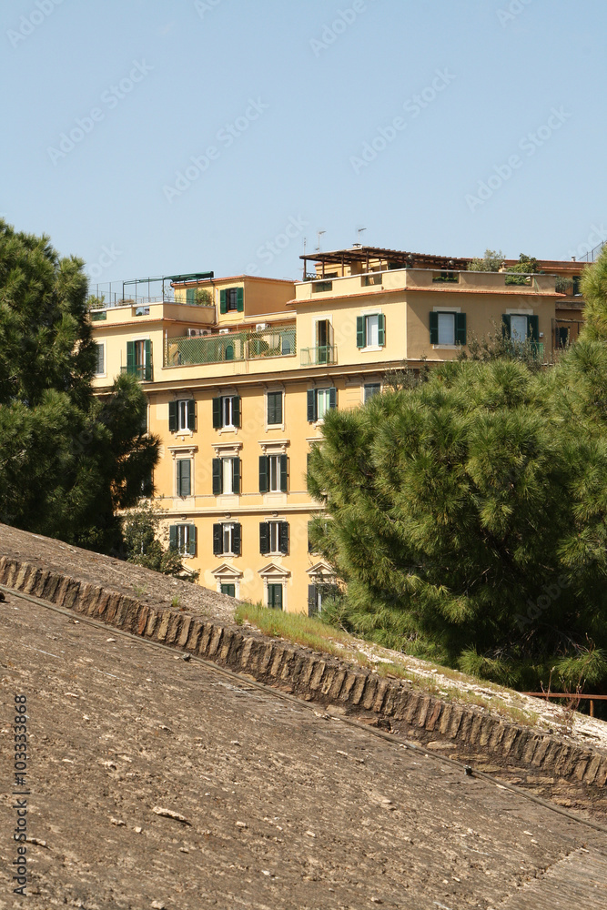 Rome,Italy,Castel Sant'Angelo,house,tree.