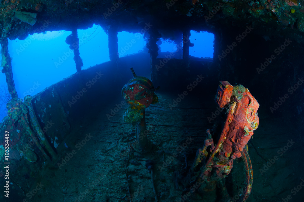 Cockpit of the ship wreck.