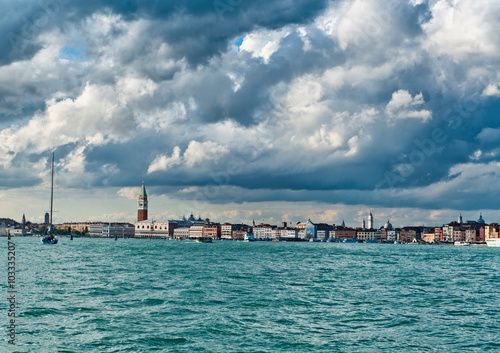 Dramatic clouds over Venice, Italy