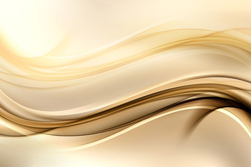 Fototapete Abstrakte Welle Goldene Linien Schatten Lichtspiel  © SidorArt