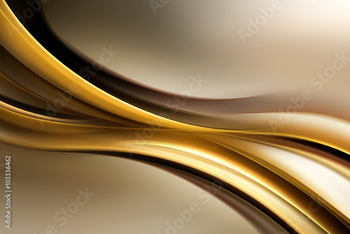 Elegant abstract background with gold lines and waves. Composition of shadows and lights