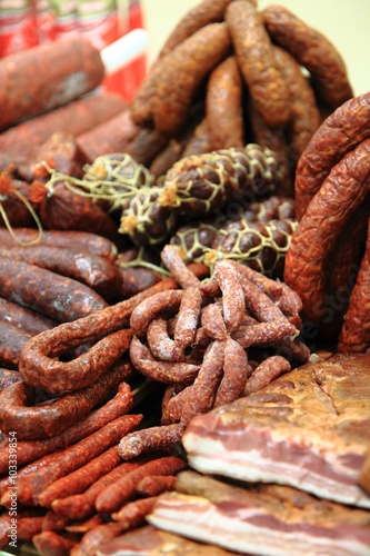 sausages and smoked meat