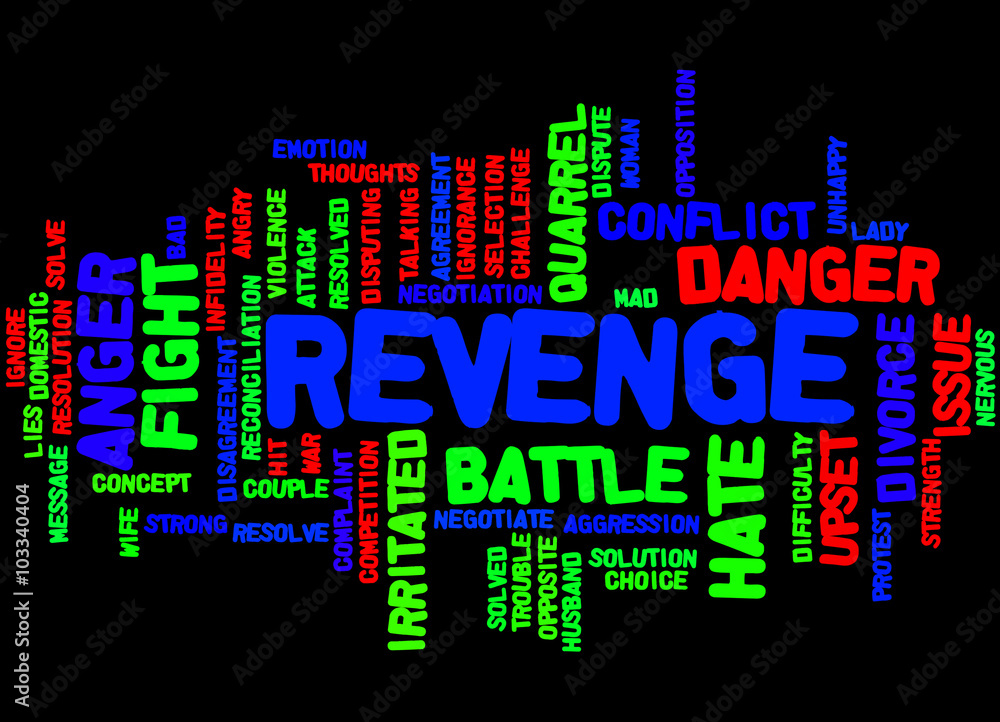 Revenge, word cloud concept 6
