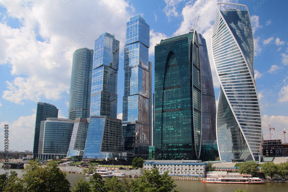 Obraz premium Moscow City business center, Russia 