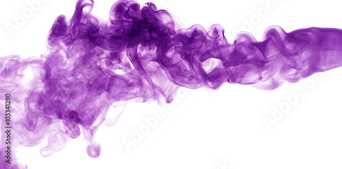purple steam on the white background