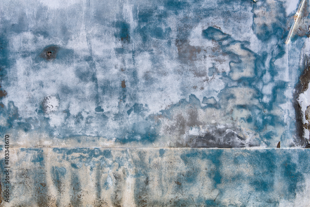 Abstract Architectural Background of Old Blue Wall