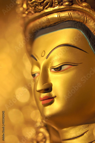 The golden glow of Buddhism.
