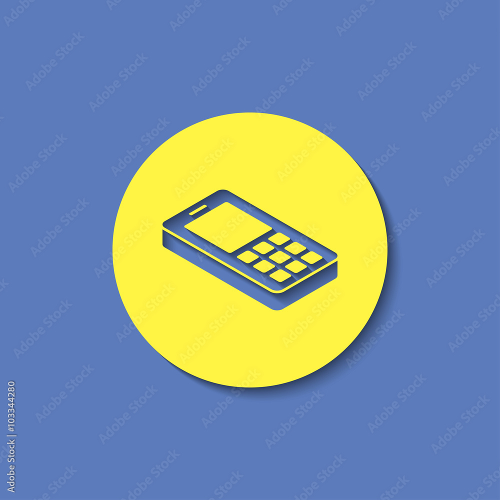 cell phone 3d isometric icon cell phone 3d isometric icon