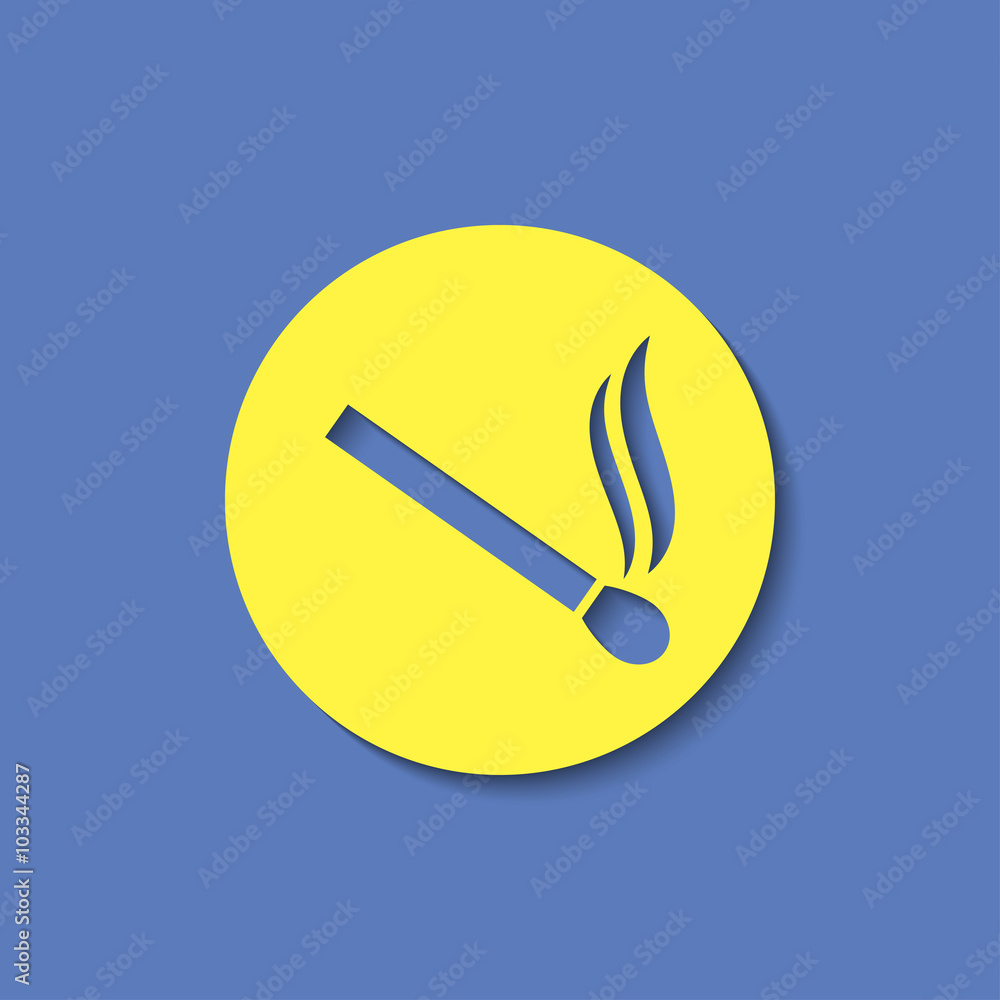 smoking match vector icon smoking match vector icon