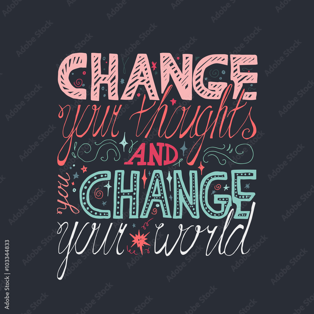 Obraz premium Lettering motivation poster