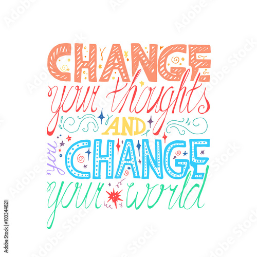Lettering motivation poster
