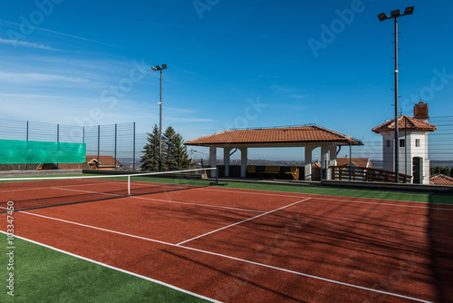 Tennis court on a private property