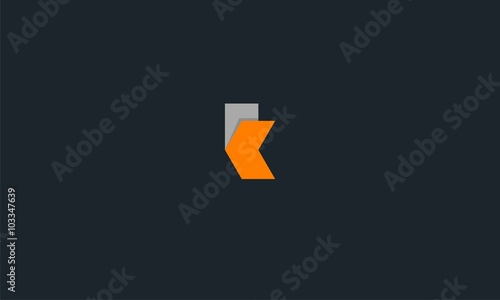  letter K logo design template