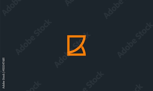  letter b or k logo design template