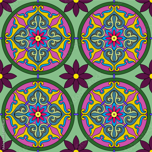 Seamless colorful vintage background