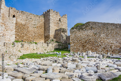 Old historic castle of Patras on Peloponnese in Greece photo