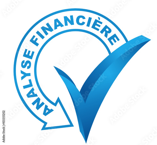 analyse financière sur symbole validé bleu
