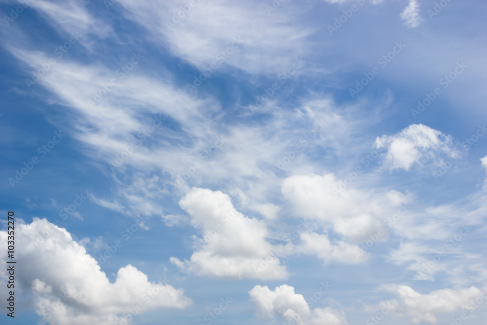 Fototapeta premium Beautiful blue sky and white clouds.