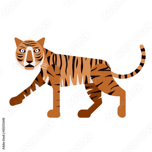tiger abstract isolated on ...