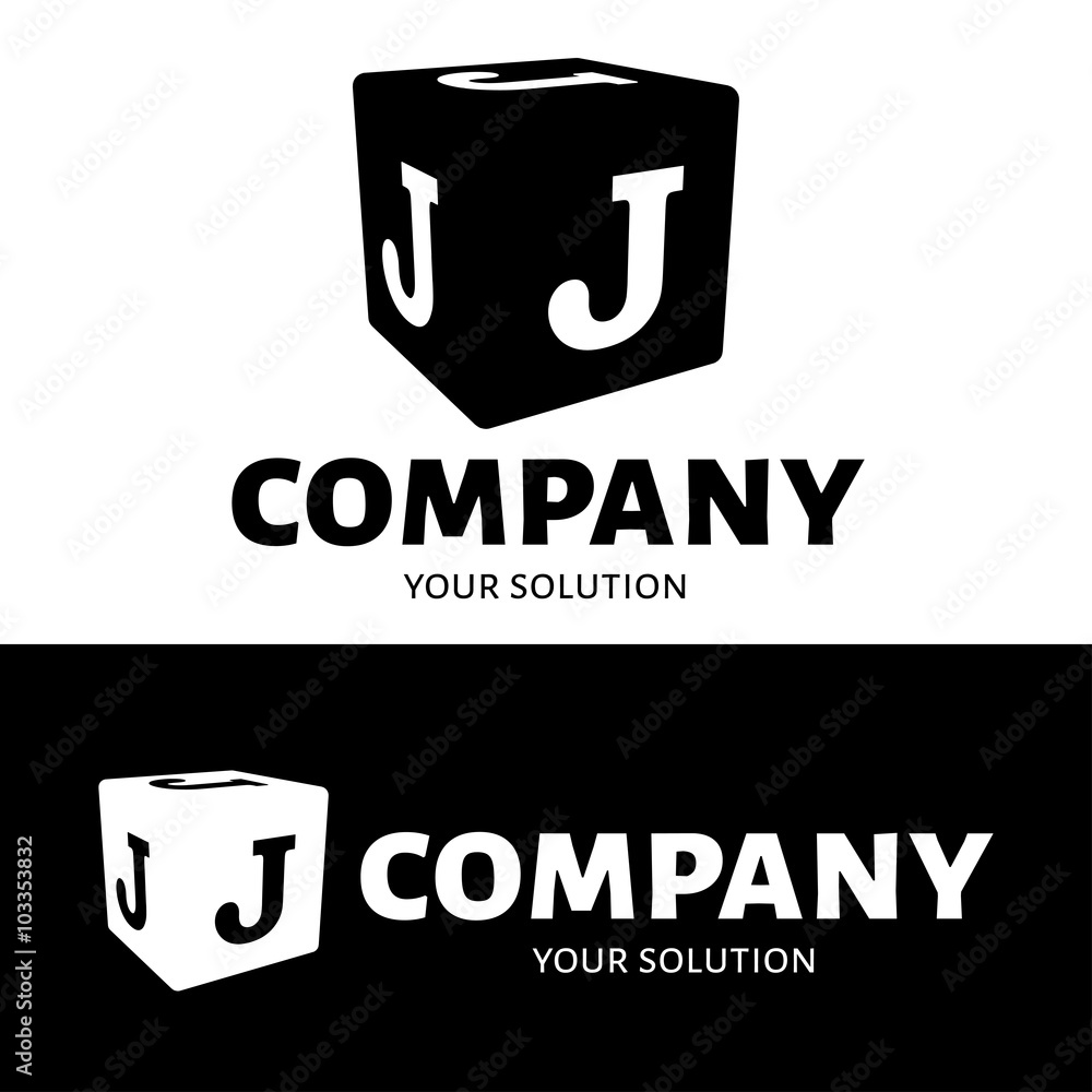 Vector letter J logo. The cube with the letter J brand logo Stock Vector Adobe Stock