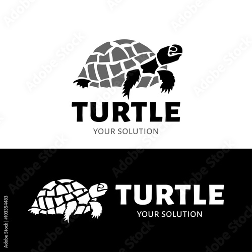 Vector logo turtle. Brand logo in the form of a turtle