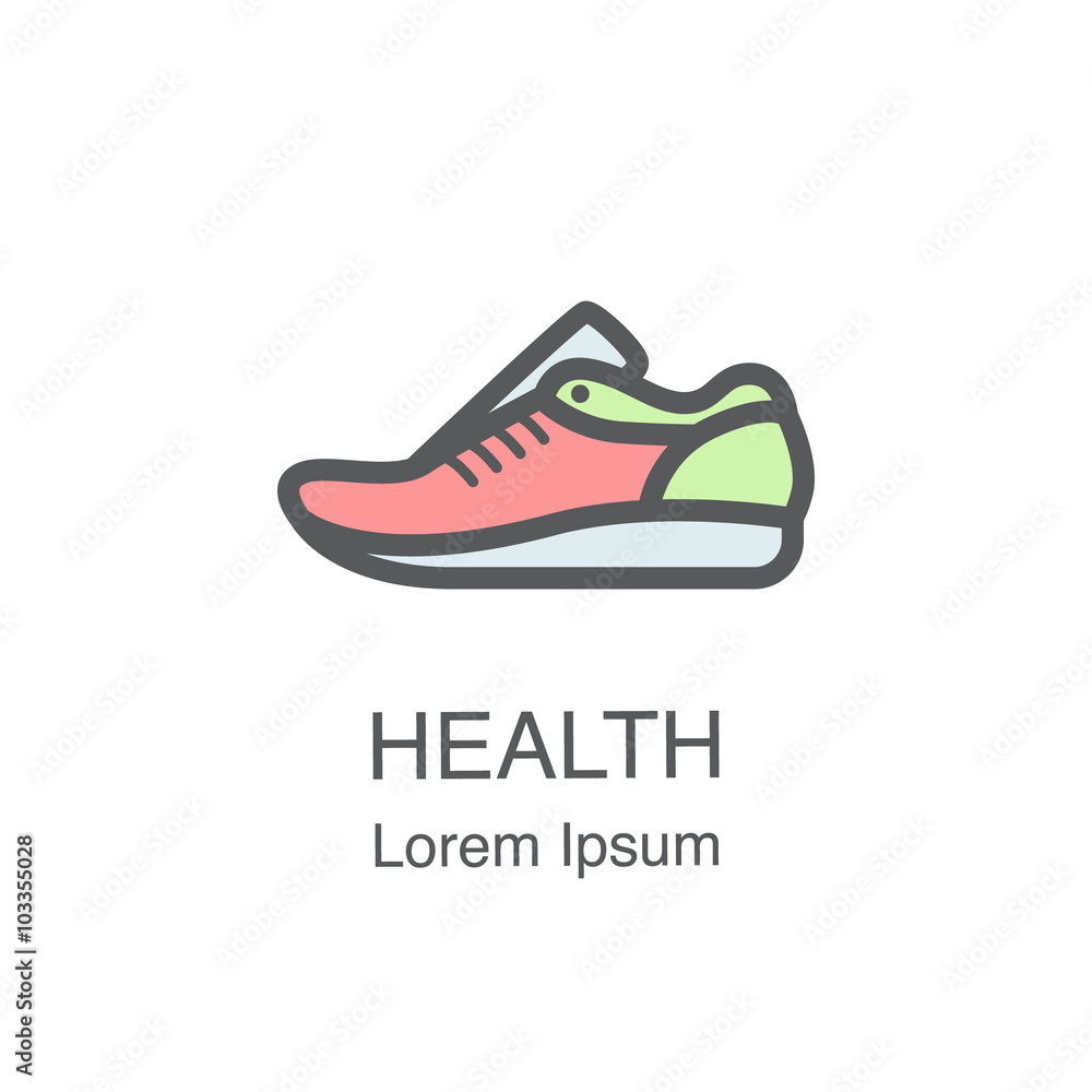 Vector sneaker icon. Healthy lifestyle concept
Vector sneaker icon. Healthy lifestyle concept