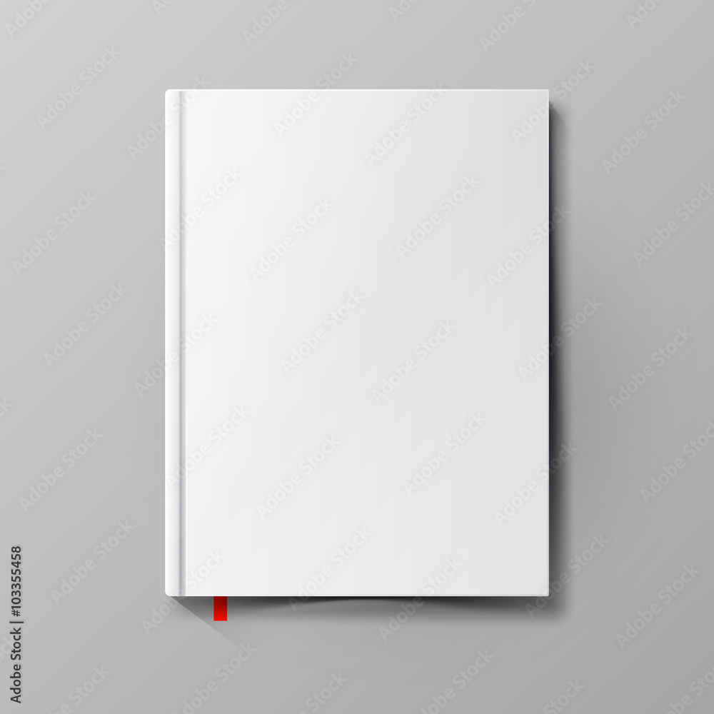 White blank book cover. Vector illustration White blank book cover. Vector illustration