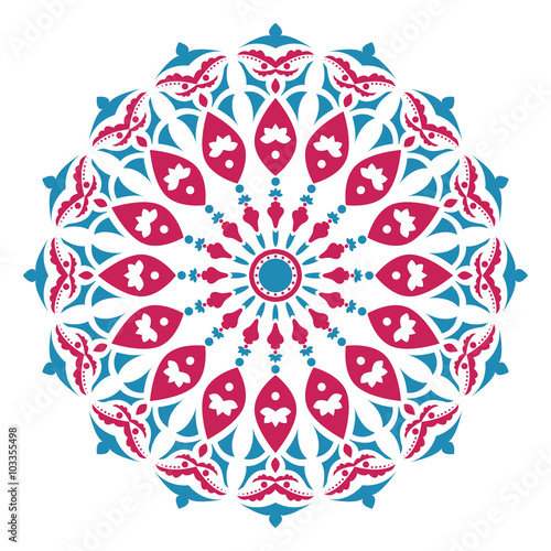 Mandala or circular floral pattern