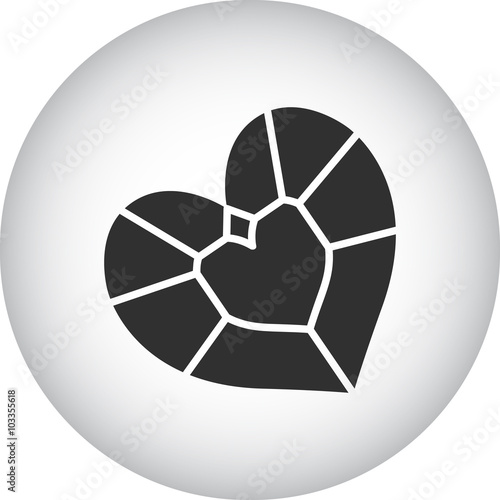 Jewel diamond simple icon on colorful background