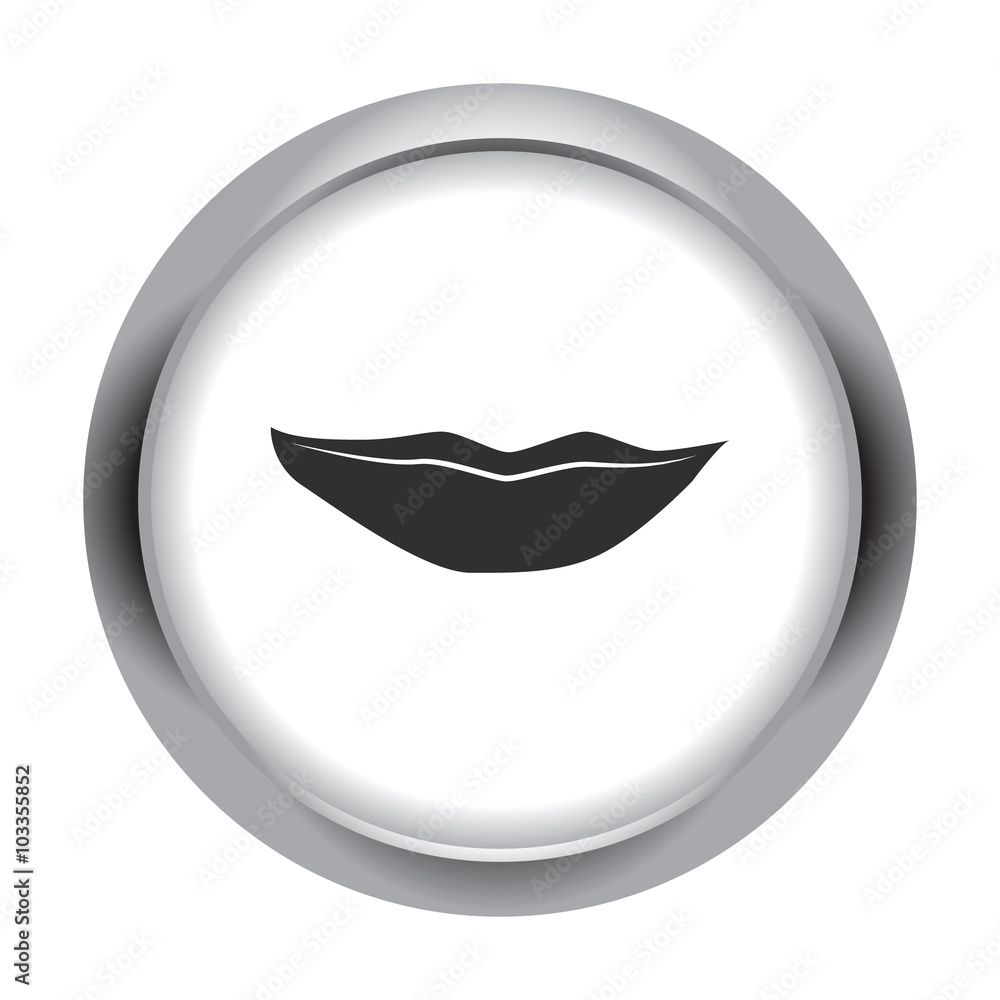 Lips smile simple icon on colorful background Lips smile simple icon on colorful background