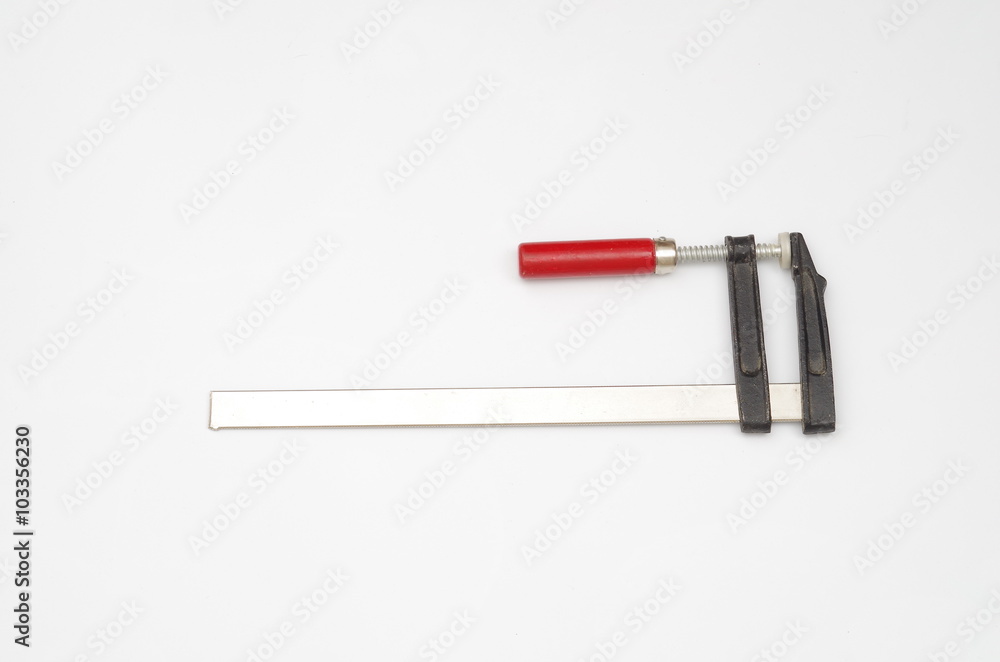 clamp, clip with red handle clamp, clip with red handle