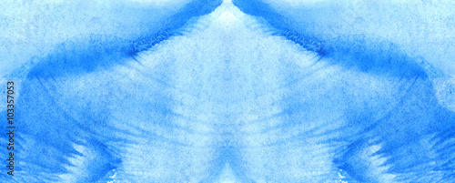Wallpaper Mural Watercolor blue monotype print water texture background Torontodigital.ca