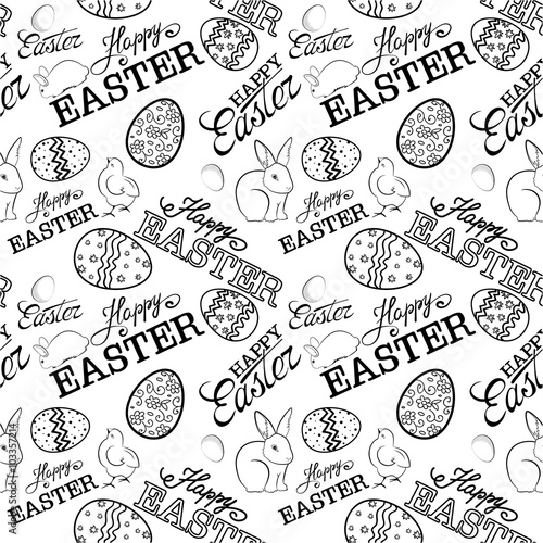 Happy Easter day pattern.