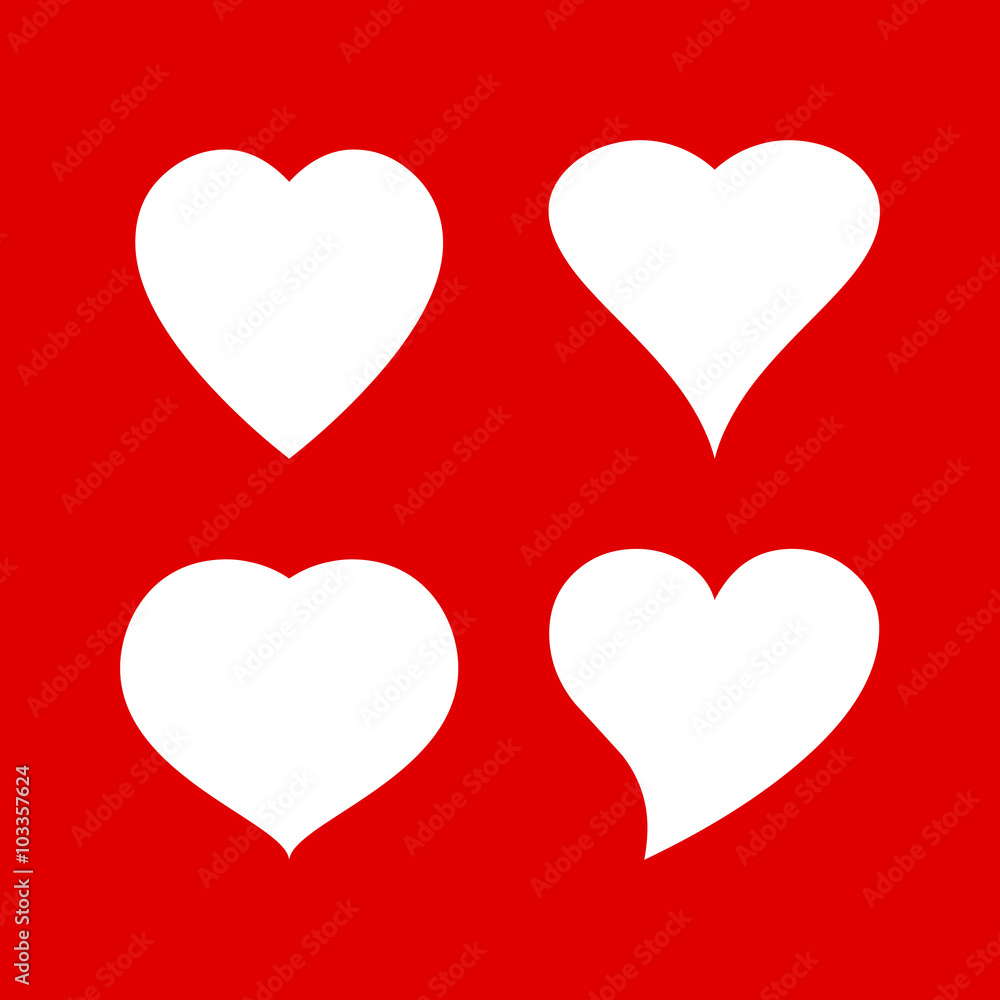 Vector hearts shapes