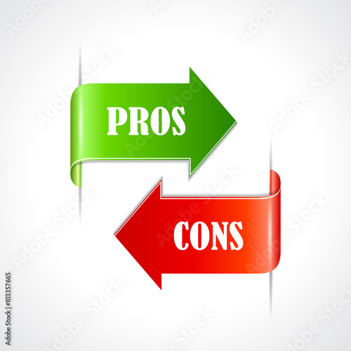 Pros and cons ribbons