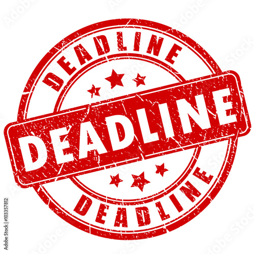 Deadline rubber stamp