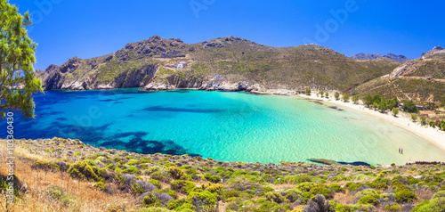 beautiful emerald beaches of Greece - Serifos island , Cyclades photo