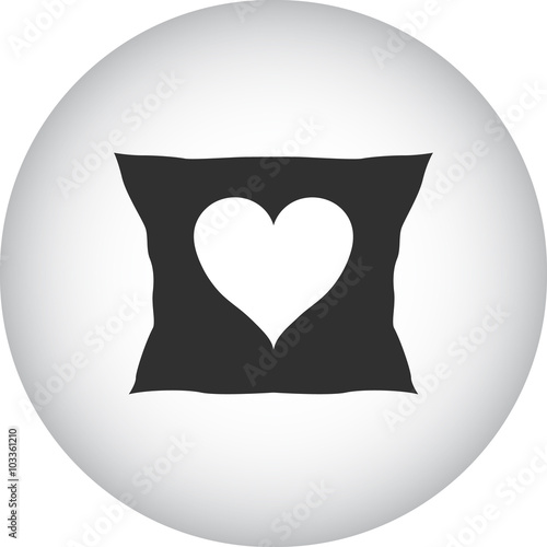 Pillow simple icon on colorful background